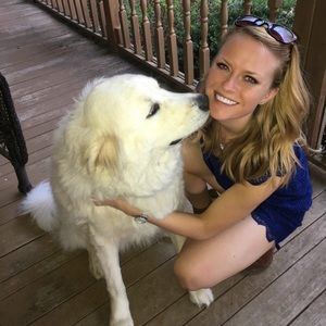 Romper with plunging neckline